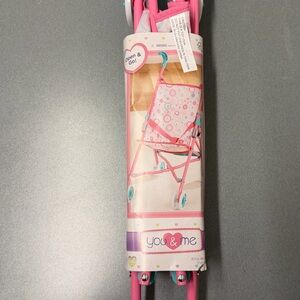 Pink and Blue Doll Stroller Umbrella toy stroller for dolls